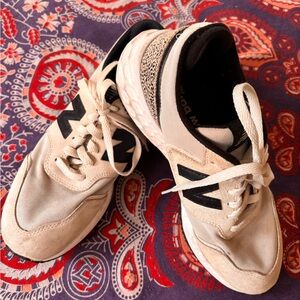 New Balance x70 Women's Cream and Black Sneakers